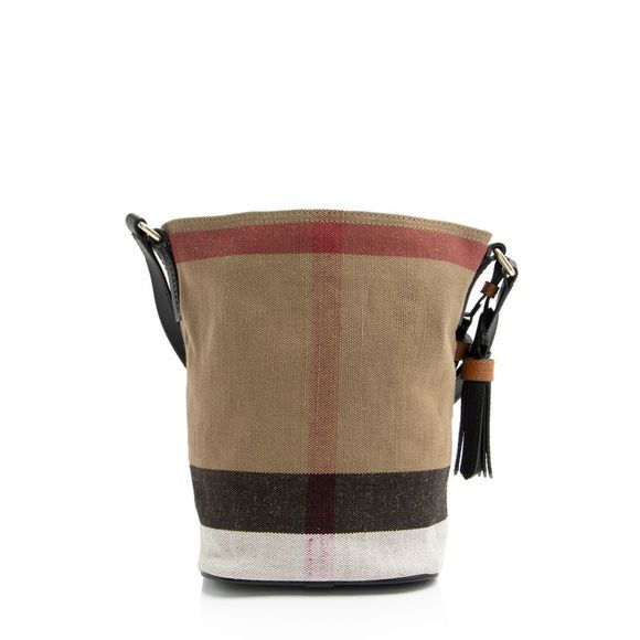 Burberry Canvas Check Ashby Mini Hobo - Picture 3 of 13
